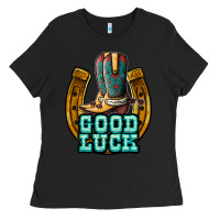 Black good luck Ladies Tee - JahusDesignShop