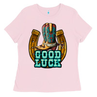 Bubblegum Pink good luck Ladies Tee - JahusDesignShop