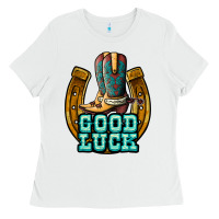 White good luck Ladies Tee - JahusDesignShop