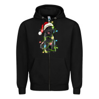 Black christmas black poodles dog Zipper Hoodie - LillyAllenDesigns
