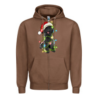 Chestnut christmas black poodles dog Zipper Hoodie - LillyAllenDesigns