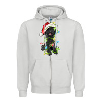 Dove Grey christmas black poodles dog Zipper Hoodie - LillyAllenDesigns