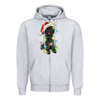 Heather Grey christmas black poodles dog Zipper Hoodie - LillyAllenDesigns