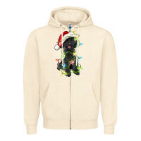 Sandshell christmas black poodles dog Zipper Hoodie - LillyAllenDesigns