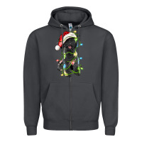 Smoke christmas black poodles dog Zipper Hoodie - LillyAllenDesigns