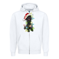 White christmas black poodles dog Zipper Hoodie - LillyAllenDesigns