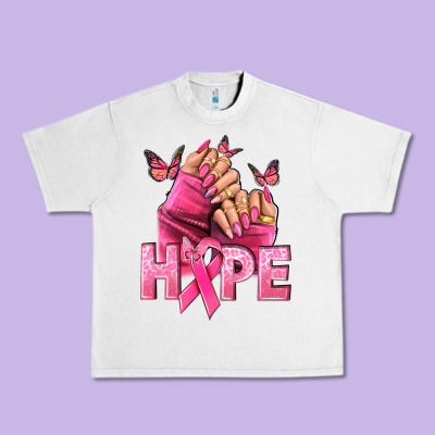 Hope Cancer Nails Urban Heavy Tee Designed By Nancycooperartshop