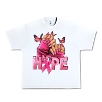 White hope cancer nails Urban Heavy Tee - NancyCooperArtShop