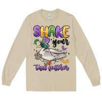 Mushroom shake your tail feather mardi gras Long Sleeve Tee - MaliasSmallBusiness