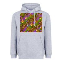 Heather Grey Mardi Gras Heavyweight Hoodie - NancyCooperArtShop