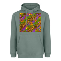 Sage Mardi Gras Heavyweight Hoodie - NancyCooperArtShop