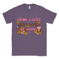 Lavender drink coffee read books be happy Classic Tee - MaliasSmallBusiness