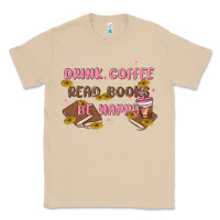 Mushroom drink coffee read books be happy Classic Tee - MaliasSmallBusiness