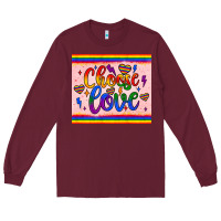 Burgundy choose love tumbler Long Sleeve Tee - JahusDesignShop