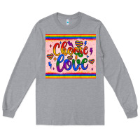 Heather Grey choose love tumbler Long Sleeve Tee - JahusDesignShop