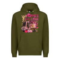 Army Green Cupid's love lodge with truck Valentine's Day Premium Hoodie - HowdyJamesFarm