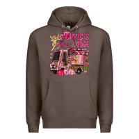 Coffee Cupid's love lodge with truck Valentine's Day Premium Hoodie - HowdyJamesFarm