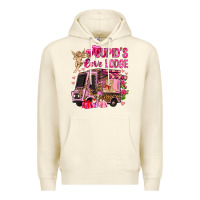 Sandshell Cupid's love lodge with truck Valentine's Day Premium Hoodie - HowdyJamesFarm