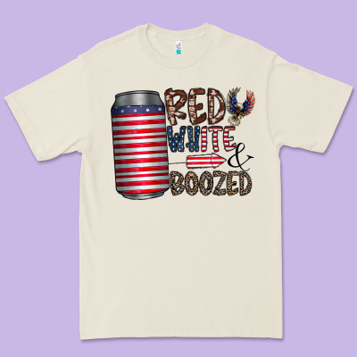Red White  Boozed Premium Tee Designed By Cowhidedigitalart