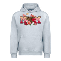 Heather Grey Valentine's Day mom Urban Hoodie - FaDigitalArtStudio
