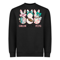 Black easter chilling with my peeps bunny Heavyweight Sweatshirt - MaliasSmallBusiness