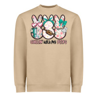 Mushroom easter chilling with my peeps bunny Heavyweight Sweatshirt - MaliasSmallBusiness