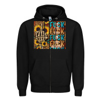 Black fuck Zipper Hoodie - LillyAllenDesigns