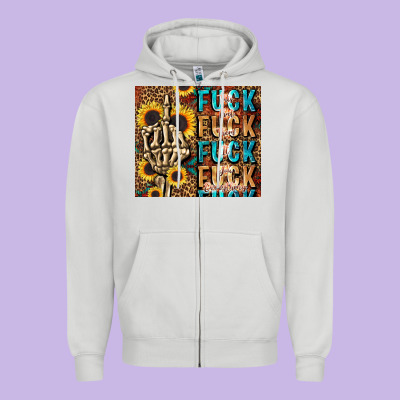 Fuck Zipper Hoodie Designed By Lillyallendesigns