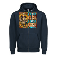 Navy fuck Zipper Hoodie - LillyAllenDesigns