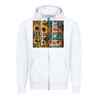 White fuck Zipper Hoodie - LillyAllenDesigns