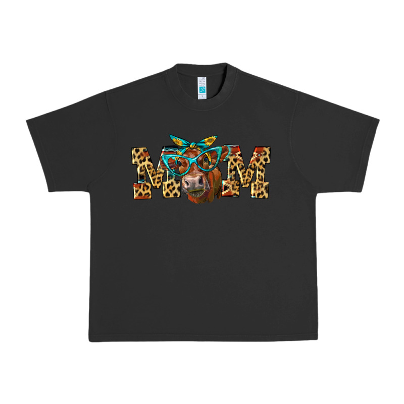 Western Mom Red Angus Cow Urban Heavy Tee by LillyAllenDesigns | Teevron