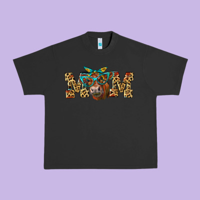 Western Mom Red Angus Cow Urban Heavy Tee Designed By Lillyallendesigns