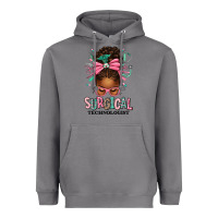 Storm Surgical Technologist Afro Messy Bun Heavyweight Hoodie - texasbilliewilder