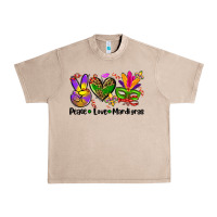 French Oak peace love  mardi gras Urban Heavy Tee - AdoDesignShop