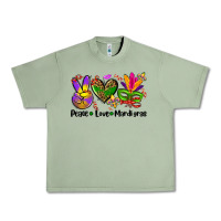 Oil Green peace love  mardi gras Urban Heavy Tee - AdoDesignShop