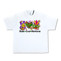 White peace love  mardi gras Urban Heavy Tee - AdoDesignShop
