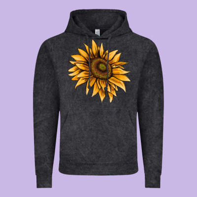 Sunflower Vintage Hoodie Designed By Adodesignshop