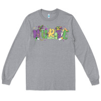 Heather Grey nurse mardi gras Long Sleeve Tee - MaliasSmallBusiness