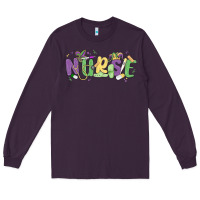 Plum nurse mardi gras Long Sleeve Tee - MaliasSmallBusiness