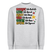 Heather Grey black history malia Heavyweight Sweatshirt - MaliasSmallBusiness