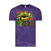 Cloud Purple kiss me im irish with lip Vintage Tee - NancyCooperArtShop