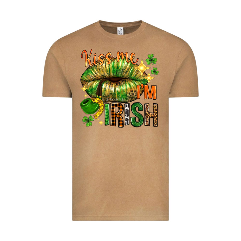 Kiss Me Im Irish With Lip Vintage Tee by NancyCooperArtShop | Teevron