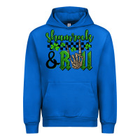 Cobalt St. Patrick's Day Shamrock and roll Urban Hoodie - OliviaCreatesArt