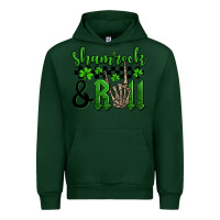 Forest Green St. Patrick's Day Shamrock and roll Urban Hoodie - OliviaCreatesArt