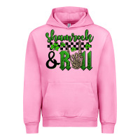 Fuchsia Pink St. Patrick's Day Shamrock and roll Urban Hoodie - OliviaCreatesArt