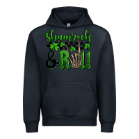 Navy St. Patrick's Day Shamrock and roll Urban Hoodie - OliviaCreatesArt