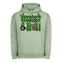 Pigment Oil Green St. Patrick's Day Shamrock and roll Urban Hoodie - OliviaCreatesArt