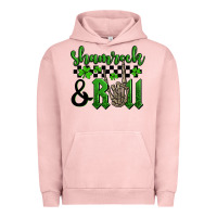 Pigment Salmon St. Patrick's Day Shamrock and roll Urban Hoodie - OliviaCreatesArt