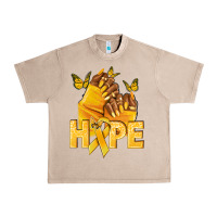 French Oak hope yellowribbonchildhood cancer nails Urban Heavy Tee - NancyCooperArtShop