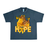 Midnight Navy hope yellowribbonchildhood cancer nails Urban Heavy Tee - NancyCooperArtShop